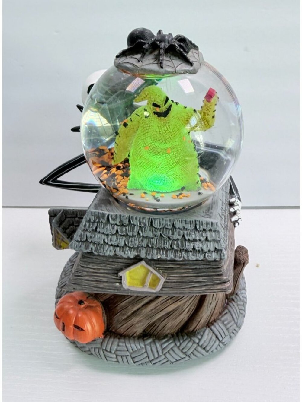 Jack Skellington Oogie Boogie Musical Snow Globe Nightmare Before Christmas - Picture 10 of 10